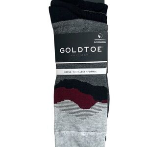 Gold Toe Black and Gray Dress Socks Modern Design